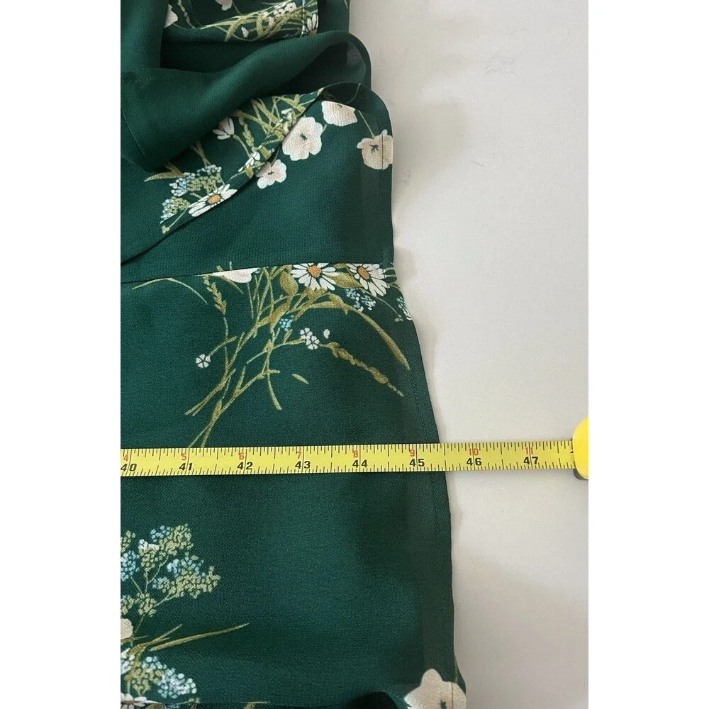 Reformation Size 6 Juliette Dress Green Floral Buena Green - Picture 9 of 9